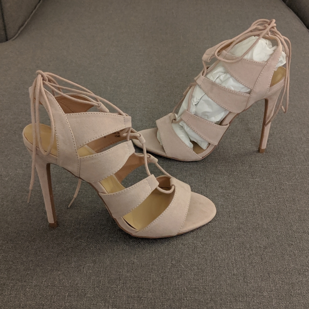 5" nude high heels